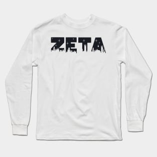 Zeta Cityscape Letters Long Sleeve T-Shirt